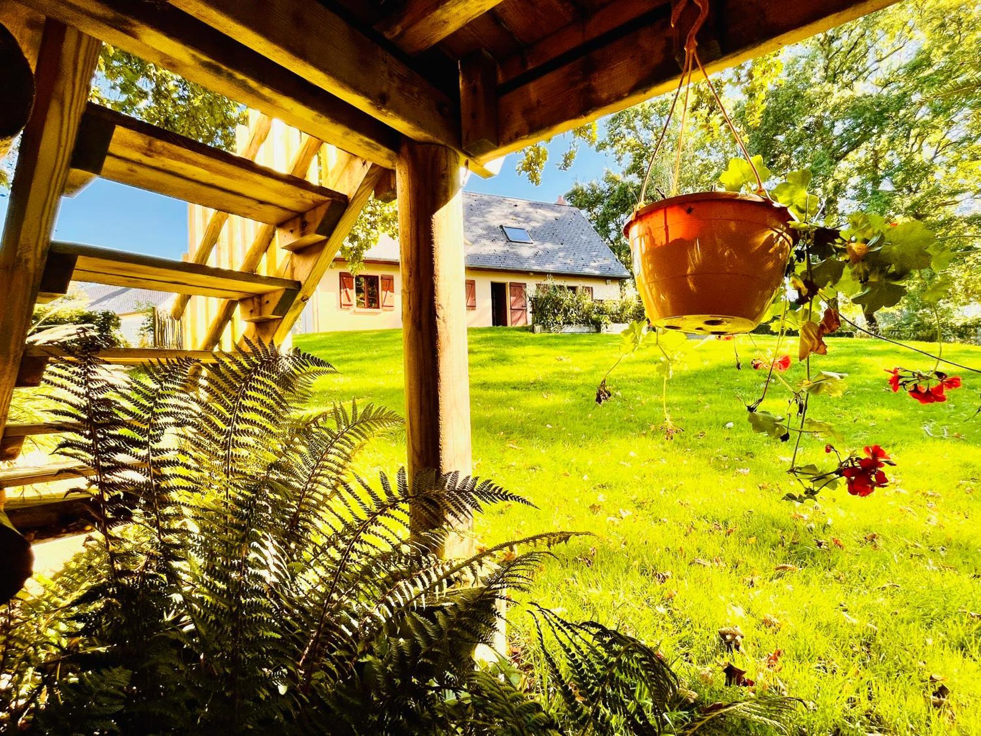 La Cabane Perchee Du Trappeur Ecrainville ภายนอก รูปภาพ